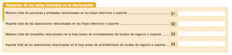 Rellenar Modelo 347 Resumen de Datos 