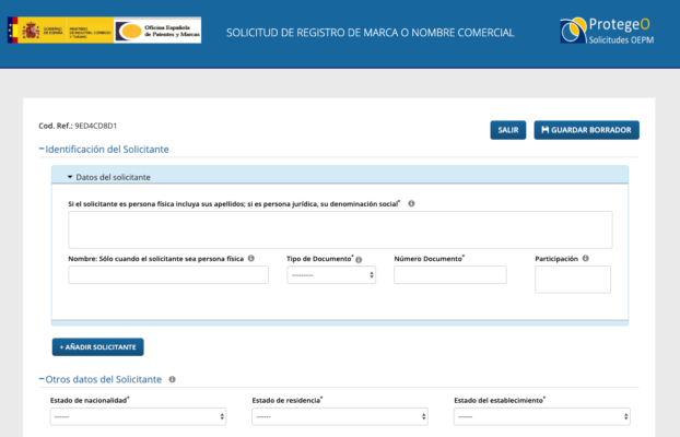 Registro de marca o de nombre comercial