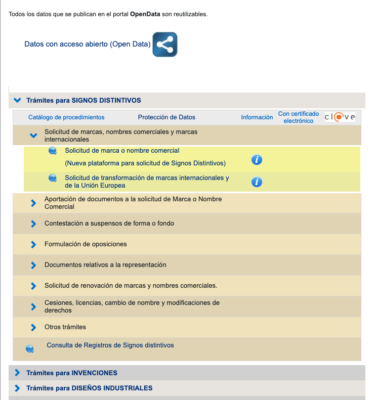 Tramites para signos distintivos
