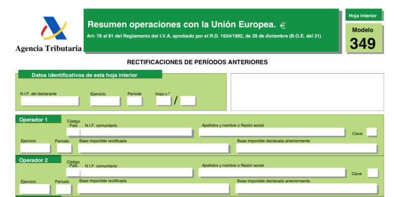 J349 Form.pdf Modelo 349 para qué sirve y cómo rellenarlo | EPAE
